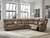 Ashley Max-Media Biscotti 6-Piece Power Reclining Sectional with Audio Console