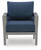 Ashley Gali Gray Blue Outdoor Sofa/Chairs/Table Set (Set of 4)