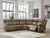 Ashley Max-Media Biscotti 5-Piece Power Reclining Sectional 82305/46(2)/58/62/77