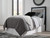 Ashley Raechalla Black Gray Twin Upholstered Panel Headboard