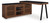Ashley Kallari Warm Brown Black Credenza with Desk Return