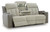 Ashley Stately Check Sisal Power Reclining Sofa