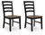 Ashley Wildenauer Brown Black Dining Chair (Set of 2)