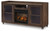 Ashley Starmore Brown 70" TV Stand with Electric Fireplace