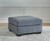 Ashley Marleton Denim Oversized Accent Ottoman