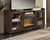 Ashley Starmore Brown 70" TV Stand with Electric Fireplace W100/101/W633/68