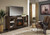 Ashley Starmore Brown 70" TV Stand with Electric Fireplace W100/101/W633/68
