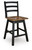 Ashley Wildenauer Brown Black Counter Height Swivel Barstool (Set of 2)