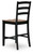 Ashley Wildenauer Brown Black Counter Height Barstool (Set of 2)