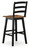 Ashley Wildenauer Brown Black Bar Height Bar Stool (Set of 2)