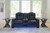 Ashley Fyne-Dyme Shadow Power Reclining Loveseat with Console
