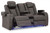 Ashley Fyne-Dyme Shadow Power Reclining Loveseat with Console