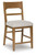Ashley Cabalynn Oatmeal Light Brown Counter Height Barstool (Set of 2)