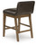 Ashley Cabalynn Oatmeal Light Brown Counter Height Barstool (Set of 2)