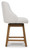 Ashley Cabalynn Oatmeal Light Brown Counter Height Barstool (Set of 2)