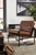 Ashley Puckman Brown Silver Finish Accent Chair