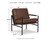 Ashley Puckman Brown Silver Finish Accent Chair