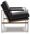 Ashley Puckman Brown Silver Finish Accent Chair