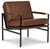 Ashley Puckman Brown Silver Finish Accent Chair