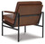 Ashley Puckman Brown Silver Finish Accent Chair
