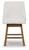 Ashley Cabalynn Oatmeal Light Brown Counter Height Barstool (Set of 2) D974-324