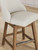 Ashley Cabalynn Oatmeal Light Brown Counter Height Barstool (Set of 2) D974-324