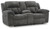 Ashley Frohn Chocolate Reclining Loveseat with Console