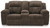 Ashley Frohn Chocolate Reclining Loveseat with Console