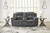Ashley Frohn Chocolate Reclining Loveseat with Console