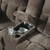 Ashley Frohn Chocolate Reclining Loveseat with Console