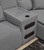 Ashley Modmax II Salt and Pepper 5-Piece Power Reclining Sectional with Chaise and Audio Consoles