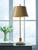 Ashley Fritzburn Gold Finish White Table Lamp