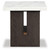 Ashley Burkhaus White Dark Brown End Table
