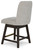 Ashley Burkhaus Beige Dark Brown Counter Height Barstool (Set of 2)