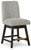 Ashley Burkhaus Beige Dark Brown Counter Height Barstool (Set of 2)