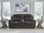 Benchcraft Brysonview Charcoal Reclining Loveseat with Console