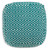 Ashley Brynnsen Teal Ivory Pouf
