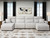 Ashley Modmax II Stone 4-Piece Power Reclining Sectional with Chaise