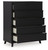 Ashley Danziar Black Wide Chest of Drawers