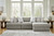 Ashley Avaliyah Ash 3-Piece Sectional with Chaise 58103/17/46/64