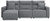 Ashley Modmax II Salt and Pepper 3-Piece Reclining Sofa Chaise 65906/46/62/79