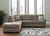 Ashley Mahoney Chocolate 2-Piece Sleeper Sectional with Chaise
