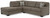 Ashley Mahoney Chocolate 2-Piece Sleeper Sectional with Chaise