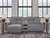 Ashley Modmax II Salt and Pepper 3-Piece Power Reclining Sectional with Chaise and Audio Console