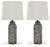 Ashley Mahima Black White Table Lamp (Set of 2)