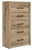 Benchcraft Brozmont Tan Chest of Drawers