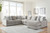 Benchcraft Aslan Court Flax 6-Piece Sectional with Chaise 20305/16/46(3)/65/77