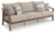 Ashley Francis Beach Natural Gray Outdoor Sofa with Cushion