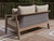Ashley Francis Beach Natural Gray Outdoor Loveseat with Cushion