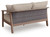 Ashley Francis Beach Natural Gray Outdoor Loveseat with Cushion